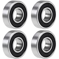 sourcing map 698-2RS Rodamiento de bolas de ranura profunda 8x19x6mm rodamientos cromo sellado doble 4uds